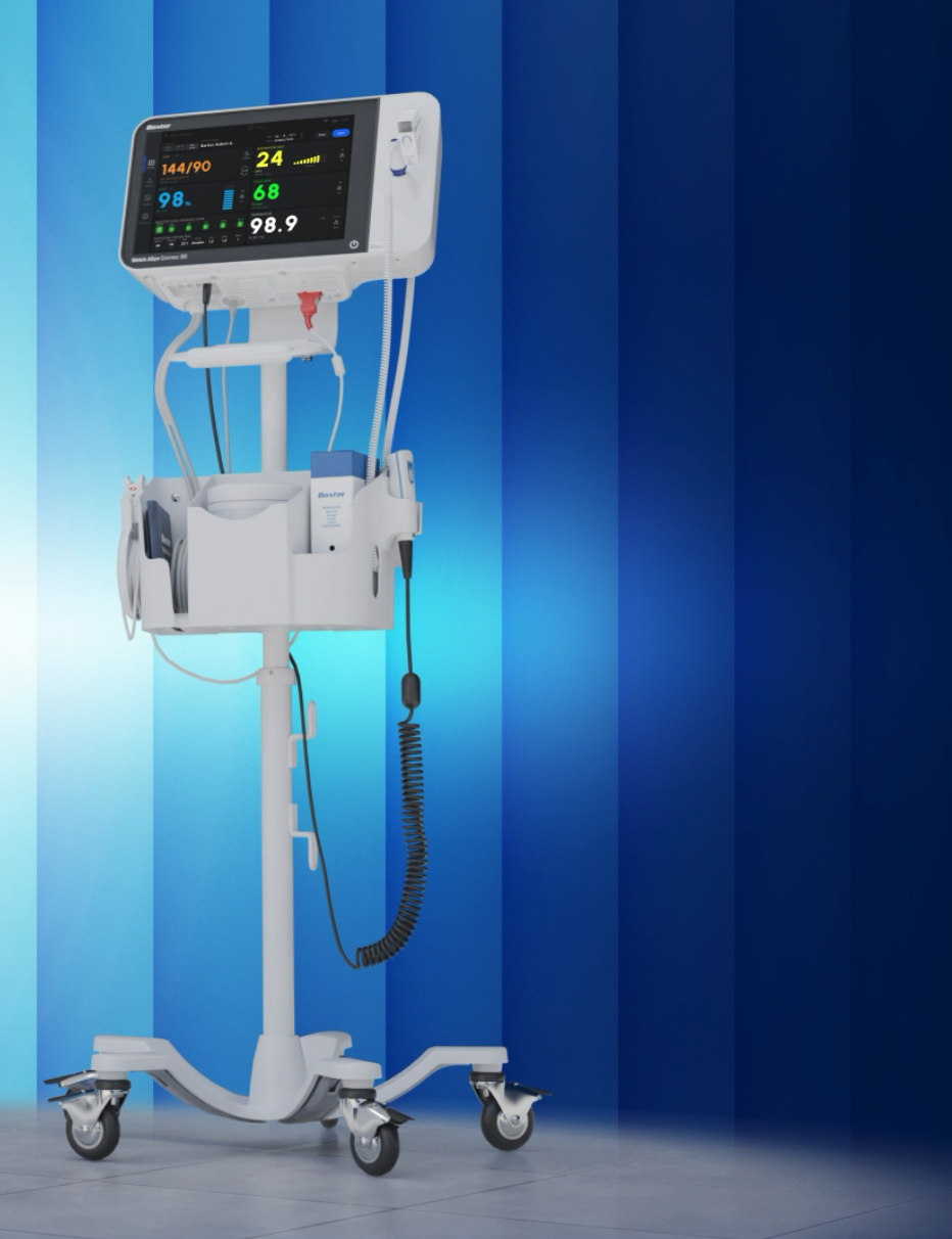 Welch Allyn Connex 360 mounted on mobile cart